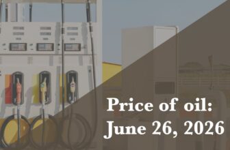 Current price of oil as of June 26, 2026